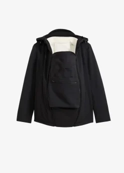 bonprix Bekleidung·Blazer|Umstandsmode^6-in-1 Umstands-Tragejacke mit herausnehmbarer Fleecejacke schwarz/wollweiß
