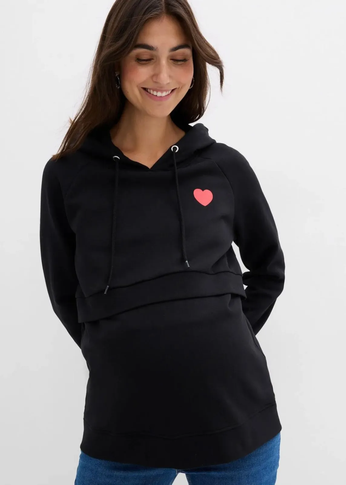 bonprix Bekleidung·Blazer|Umstandsmode^2-in-1 Umstands-und Stillsweatshirt aus Bio-Baumwolle dunkelblau