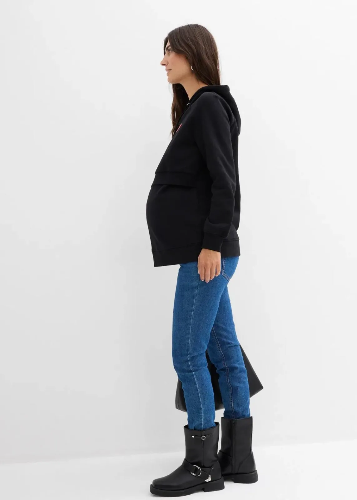 bonprix Bekleidung·Blazer|Umstandsmode^2-in-1 Umstands-und Stillsweatshirt aus Bio-Baumwolle dunkelblau