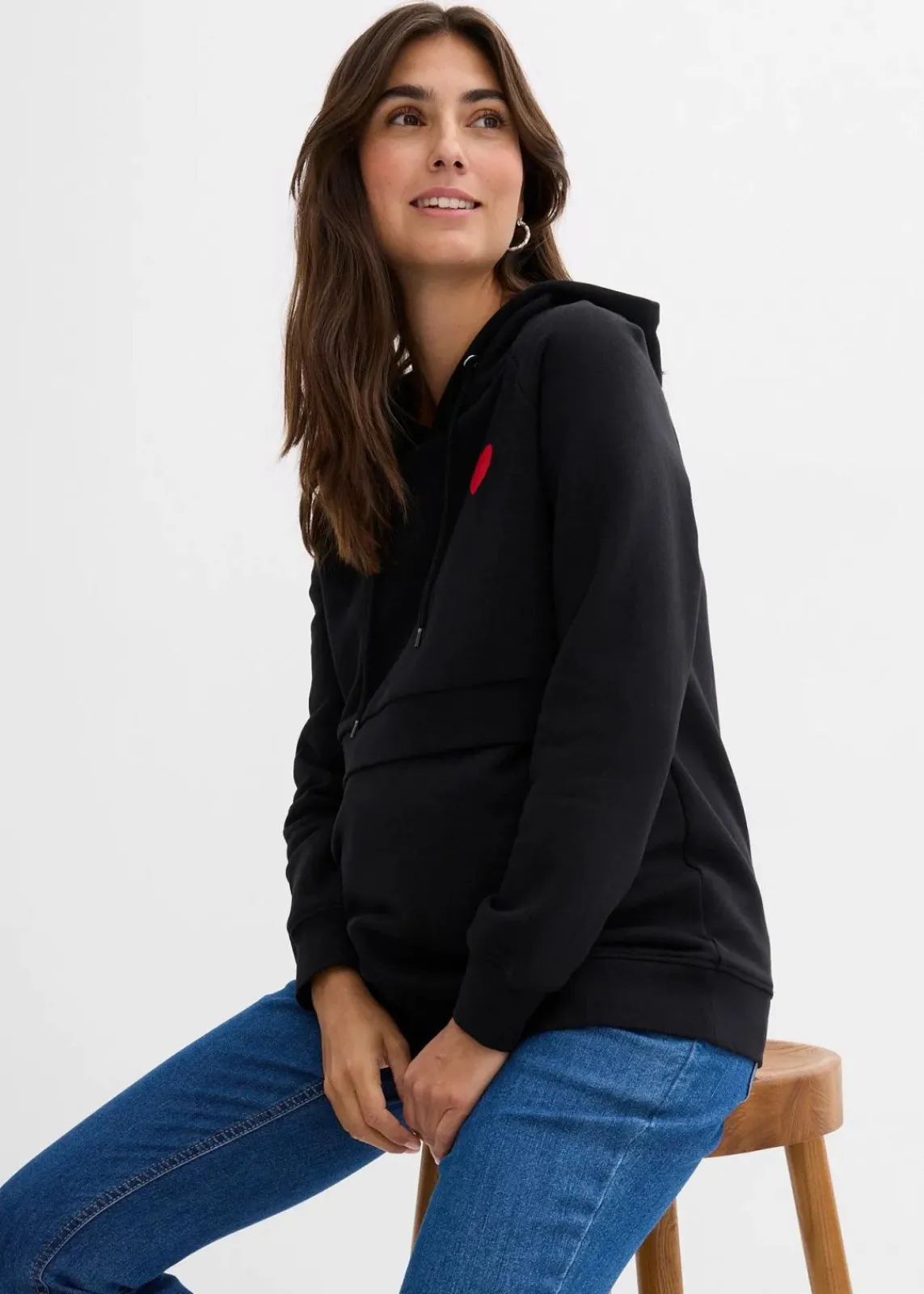bonprix Bekleidung·Blazer|Umstandsmode^2-in-1 Umstands-und Stillsweatshirt aus Bio-Baumwolle dunkelblau