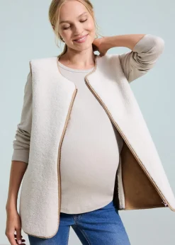 bonprix Bekleidung·Blazer|Umstandsmode^6-in-1 Umstands-und Tragejacke mit herausnehmbarer Weste mattcamel
