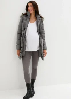 bonprix Umstandsmode|Bekleidung·Blazer^3-in-1 warm wattierte Umstands- und Tragejacke rauchgrau