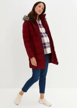 bonprix Umstandsmode|Bekleidung·Blazer^3-in-1 warm wattierte Umstands- und Tragejacke kastanienrot