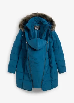 bonprix Umstandsmode|Bekleidung·Blazer^3-in-1 warm wattierte Umstands- und Tragejacke blaupetrol