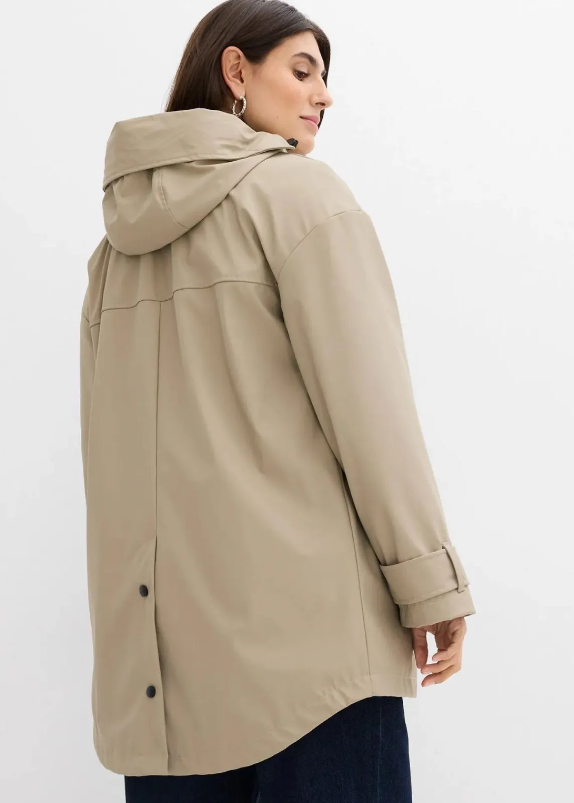 bonprix Bekleidung·Blazer|Umstandsmode^6-in-1 wasserabweisende Umstandsjacke mit Trageeinsatz und herausnehmbarer Fleecejacke beige/schwarz