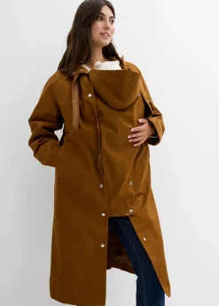 bonprix Bekleidung·Blazer|Umstandsmode^6-in-1 wasserabweisender Umstandsmantel mit Trageeinsatz mit herausnehmbarer Innenweste nougat