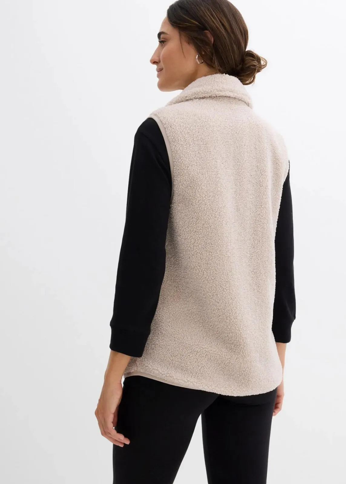 bonprix Bekleidung·Blazer|Umstandsmode^3-in-1 weiche Umstands-und Trageweste aus Teddyfleece steingrau