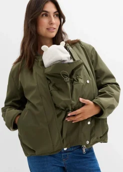 bonprix Bekleidung·Blazer|Umstandsmode^4-in-1 Wende-Bomberjacke mit Trageeinsatz dunkeloliv/dunkelblau