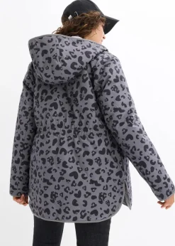 bonprix Bekleidung·Blazer|Umstandsmode^4-in-1 Wende-Umstandsjacke mit Tragefunktion rauchgrau+leo bedruckt