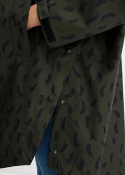 bonprix Bekleidung·Blazer|Umstandsmode^3-in-1 wetterfestes Umstands-Regencape mit Trageeinsatz mit Beutel tiefoliv/schwarz