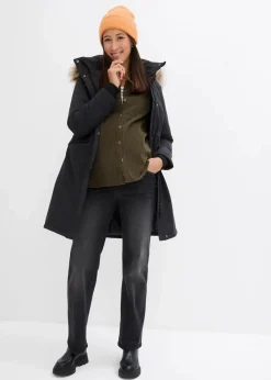 bonprix Bekleidung·Blazer|Nachhaltigere Materialien^3-in-1 wind-und wasserdichter Umstandsmantel mit Trageeinsatz schwarz