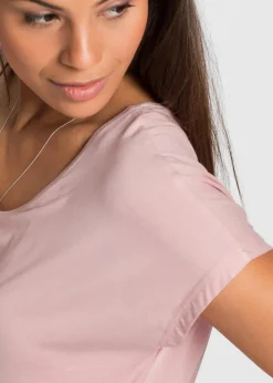 bonprix Shirts & Tops|Nachhaltigere Materialien^2-in-1-Shirt altrosa/rauchgrau geringelt