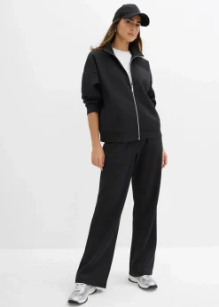 bonprix Shirts & Tops|Basics^Jacke in Scuba Qualität mit Reißverschluss schwarz