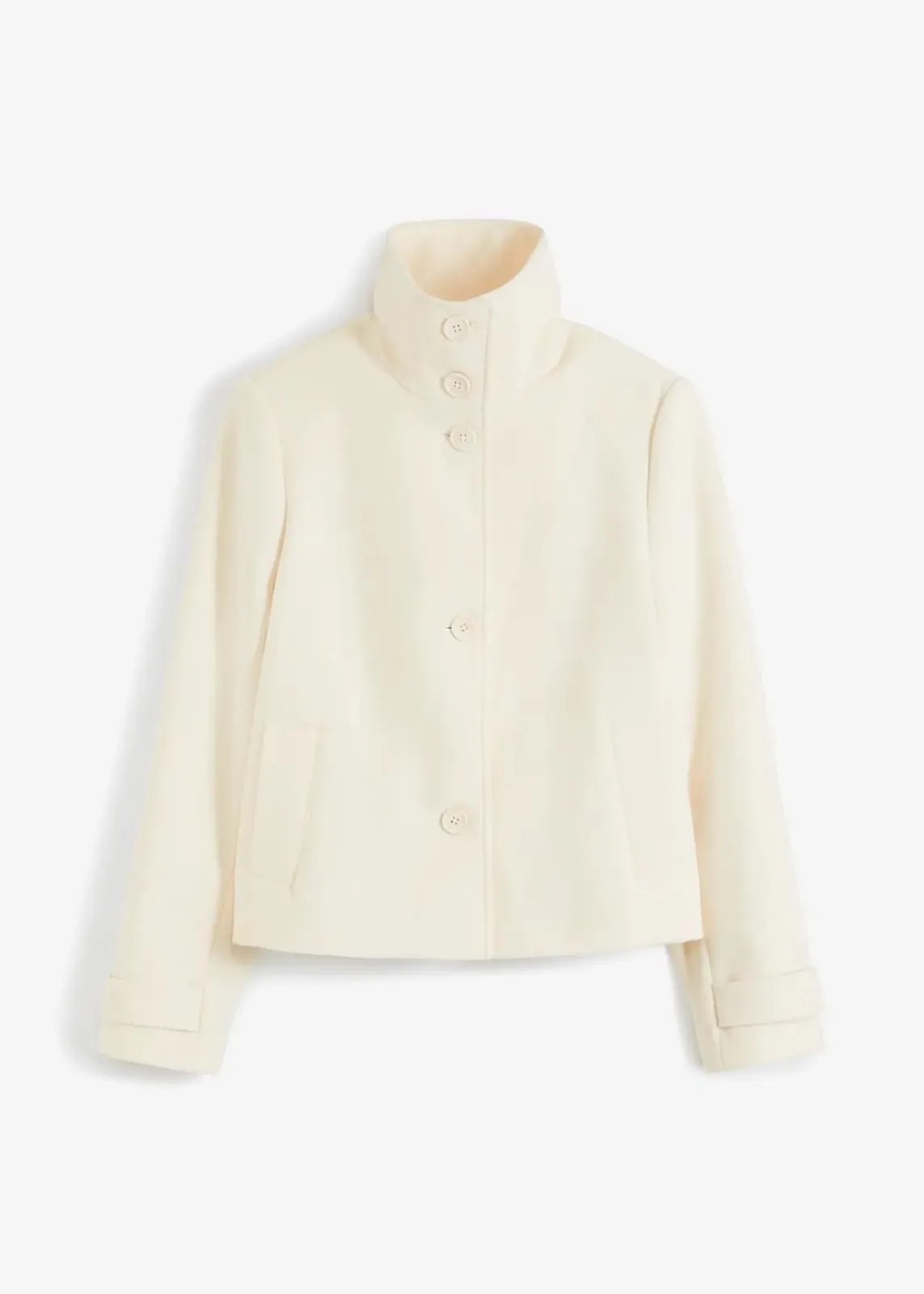 bonprix Bekleidung·Hosen|Jacken & Mäntel^Jacke in Wolloptik kieselbeige