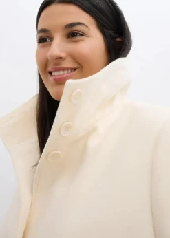 bonprix Bekleidung·Hosen|Jacken & Mäntel^Jacke in Wolloptik kieselbeige