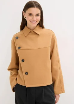 bonprix Bekleidung·Hosen|Jacken & Mäntel^Jacke in Wolloptik camel