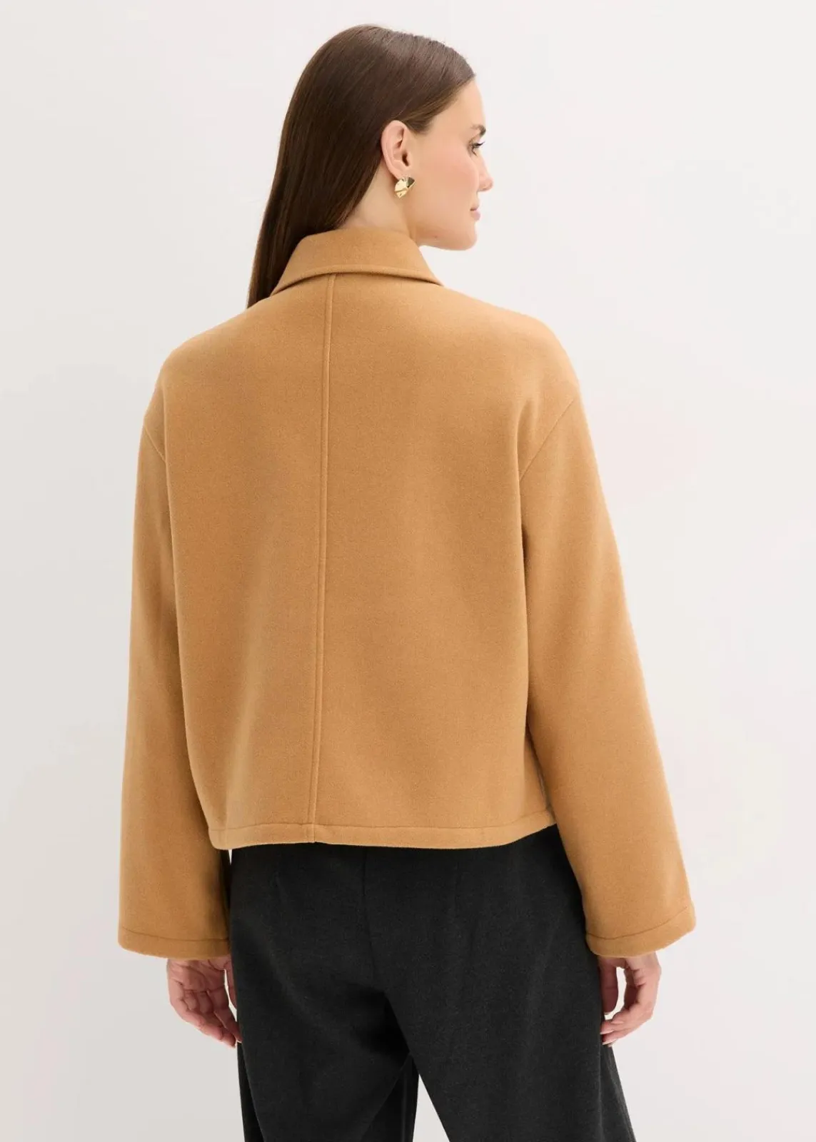 bonprix Bekleidung·Hosen|Jacken & Mäntel^Jacke in Wolloptik camel
