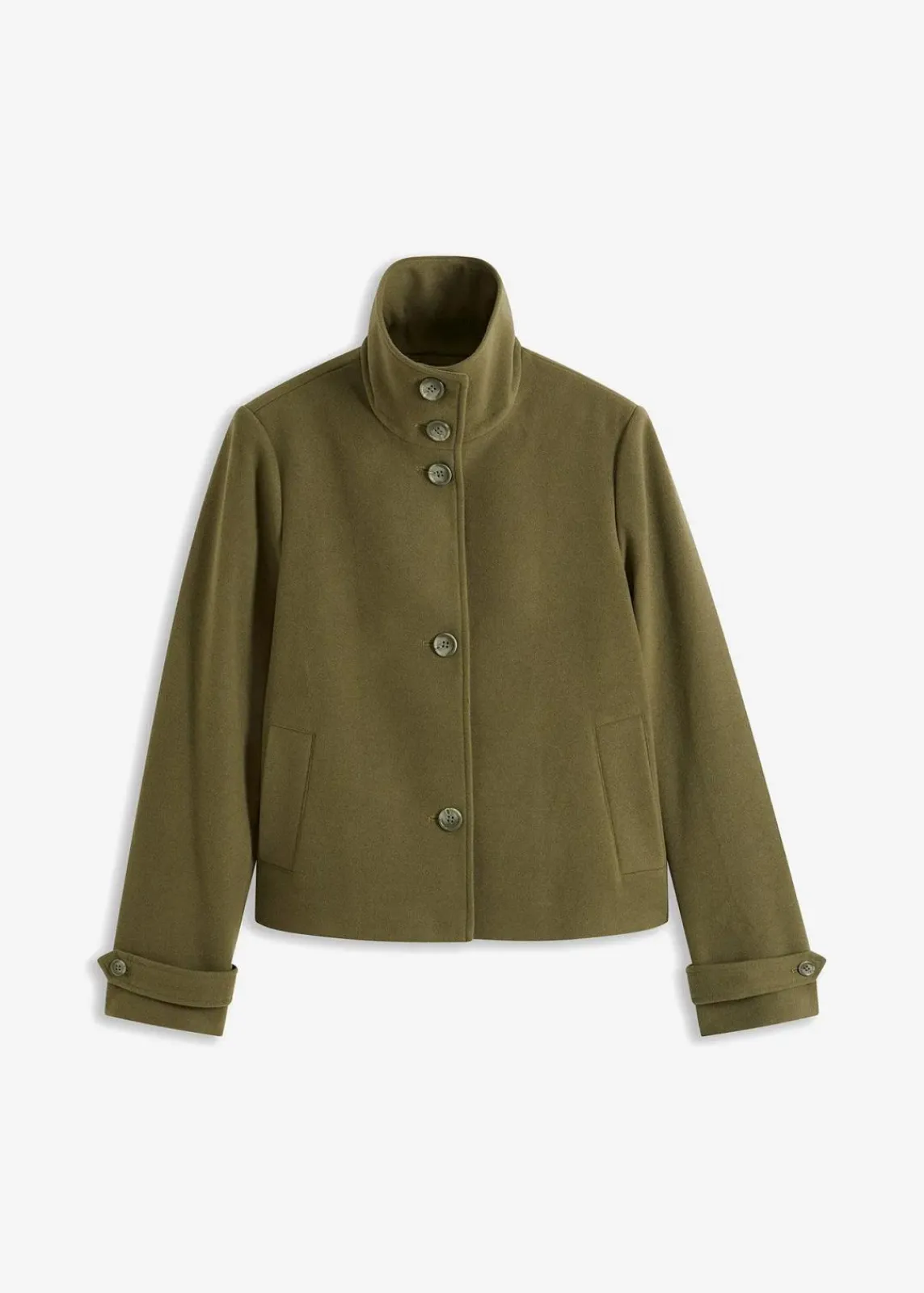 bonprix Jacken & Mäntel|Bekleidung·Hosen^Jacke in Wolloptik dunkeloliv