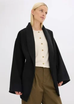 bonprix Bekleidung·Hosen|Jacken & Mäntel^Jacke in Wolloptik schwarz