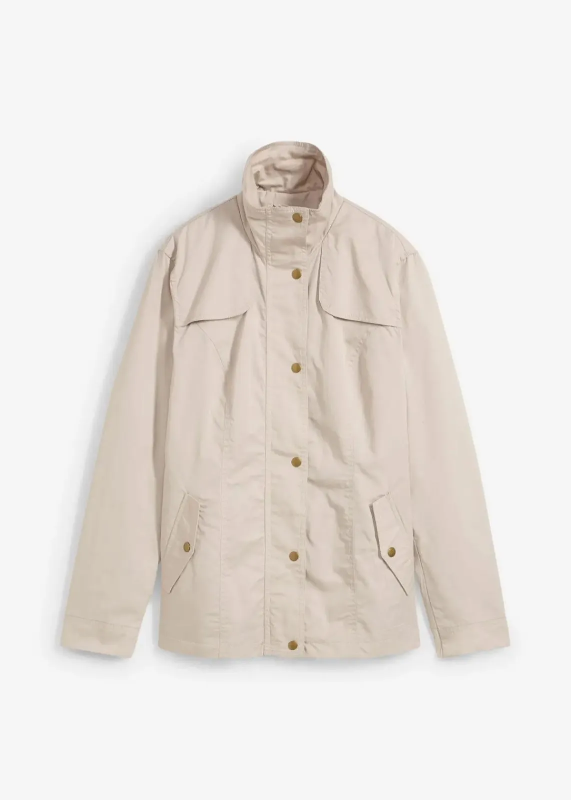bonprix Jacken & Mäntel|Bekleidung·Hosen^Jacke mit Stehkragen steingrau
