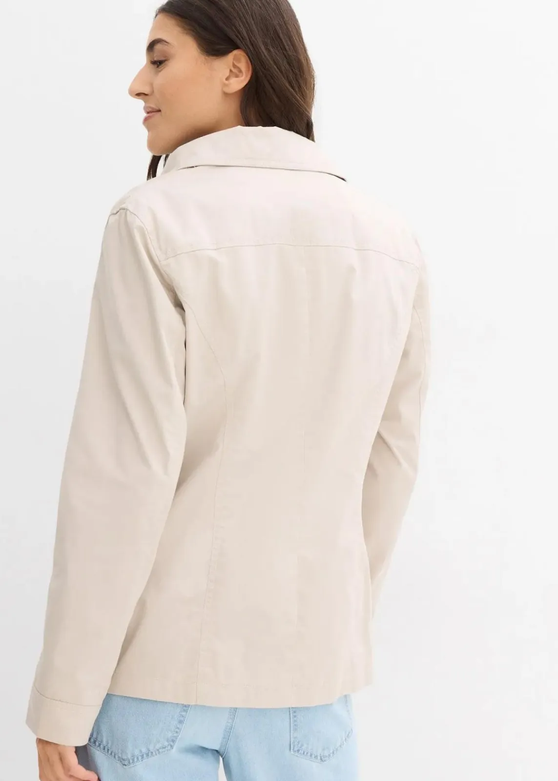 bonprix Jacken & Mäntel|Bekleidung·Hosen^Jacke mit Stehkragen steingrau