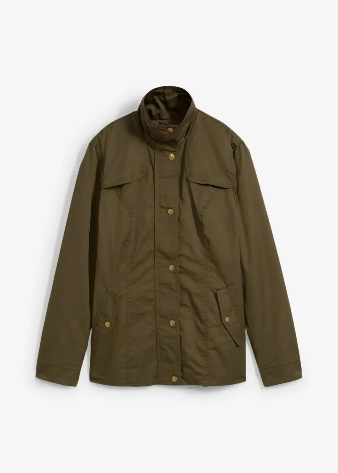 bonprix Bekleidung·Hosen|Jacken & Mäntel^Jacke mit Stehkragen dunkeloliv