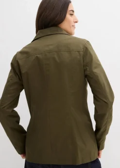 bonprix Bekleidung·Hosen|Jacken & Mäntel^Jacke mit Stehkragen dunkeloliv