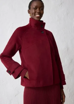 bonprix Bekleidung·Hosen|Jacken & Mäntel^Jacke mit weichem Wollanteil ahornrot