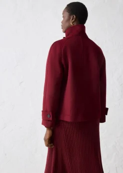 bonprix Bekleidung·Hosen|Jacken & Mäntel^Jacke mit weichem Wollanteil ahornrot
