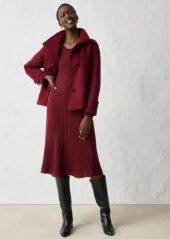 bonprix Bekleidung·Hosen|Jacken & Mäntel^Jacke mit weichem Wollanteil ahornrot