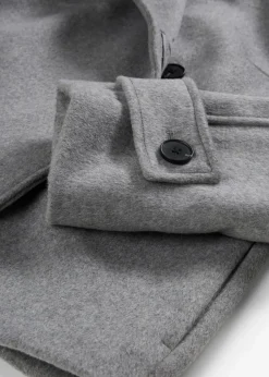 bonprix Bekleidung·Hosen|Jacken & Mäntel^Jacke mit weichem Wollanteil grau meliert