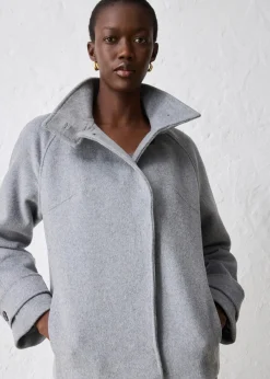 bonprix Bekleidung·Hosen|Jacken & Mäntel^Jacke mit weichem Wollanteil grau meliert