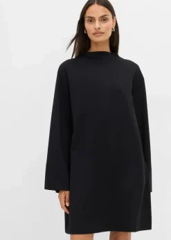 bonprix Bekleidung·Pullover & Strickjacken|Kleider^Jacken-Kleid aus Punto di Roma schwarz