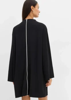 bonprix Bekleidung·Pullover & Strickjacken|Kleider^Jacken-Kleid aus Punto di Roma schwarz