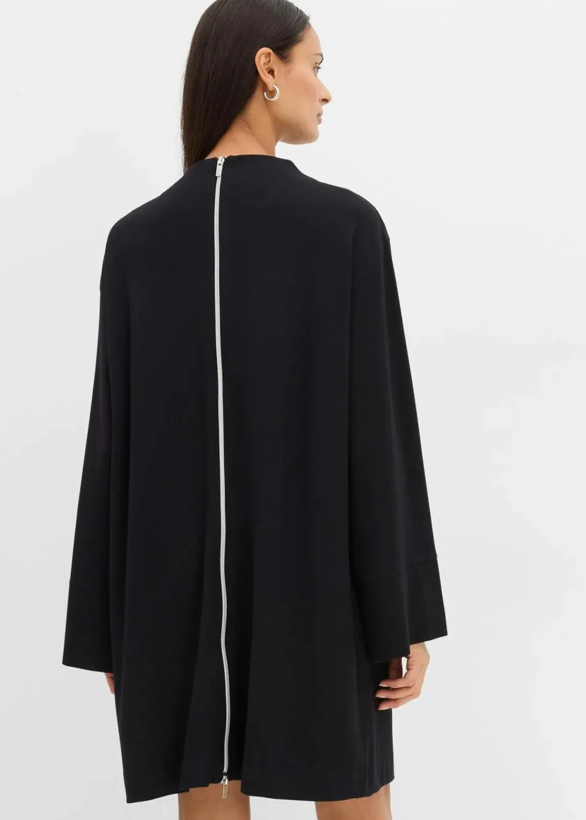 bonprix Bekleidung·Pullover & Strickjacken|Kleider^Jacken-Kleid aus Punto di Roma schwarz