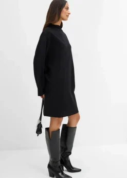 bonprix Bekleidung·Pullover & Strickjacken|Kleider^Jacken-Kleid aus Punto di Roma schwarz