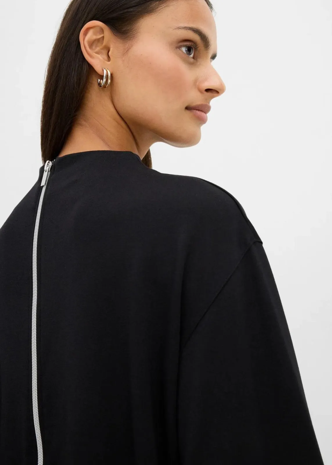 bonprix Bekleidung·Pullover & Strickjacken|Kleider^Jacken-Kleid aus Punto di Roma schwarz