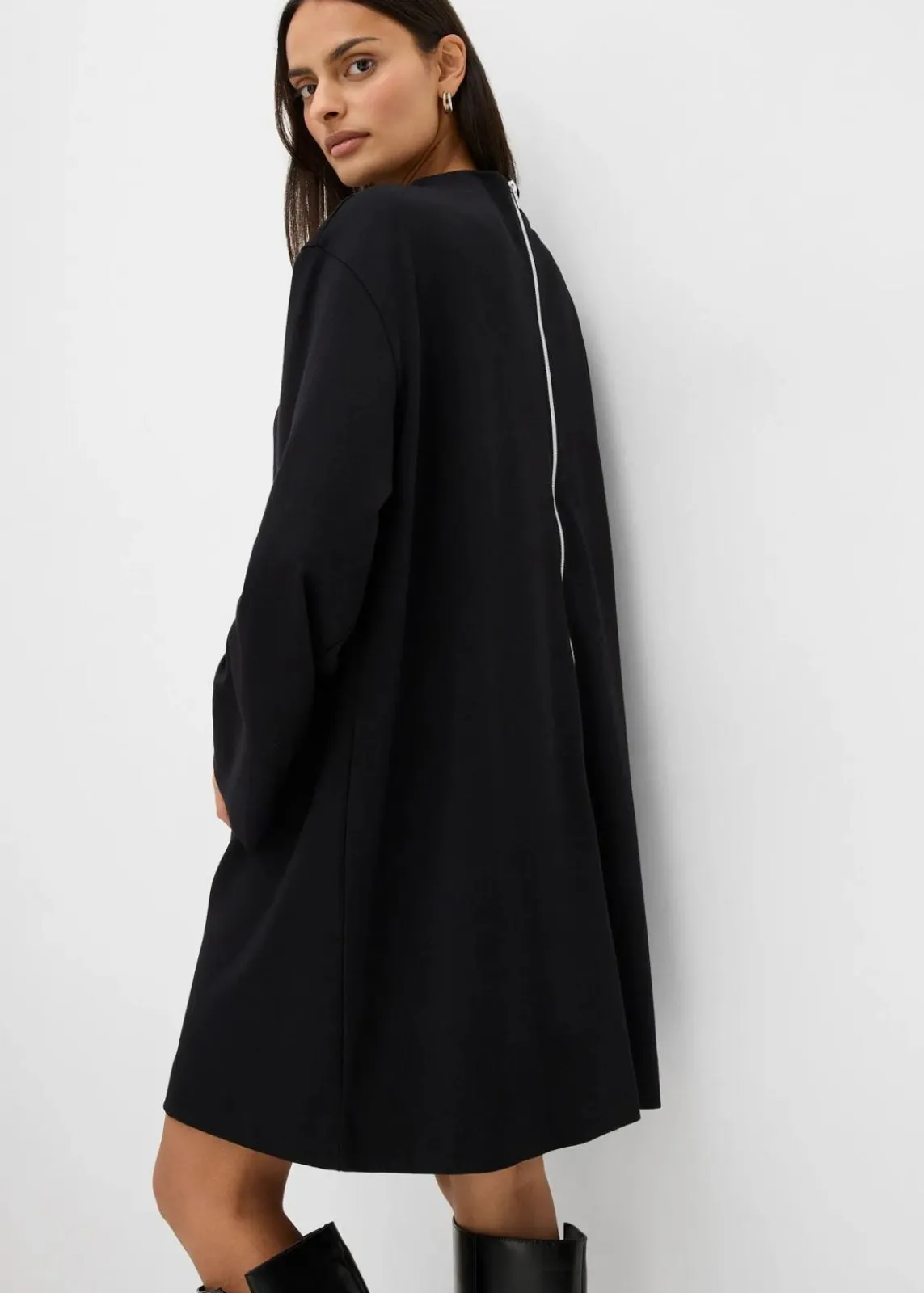 bonprix Bekleidung·Pullover & Strickjacken|Kleider^Jacken-Kleid aus Punto di Roma schwarz