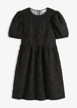 bonprix Kleider^Jacquard Kleid schwarz