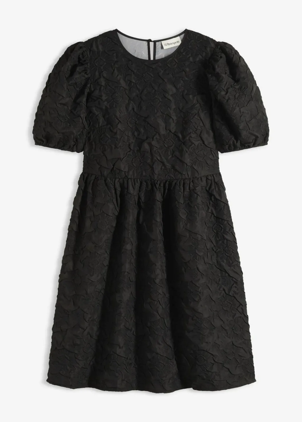 bonprix Kleider^Jacquard Kleid schwarz