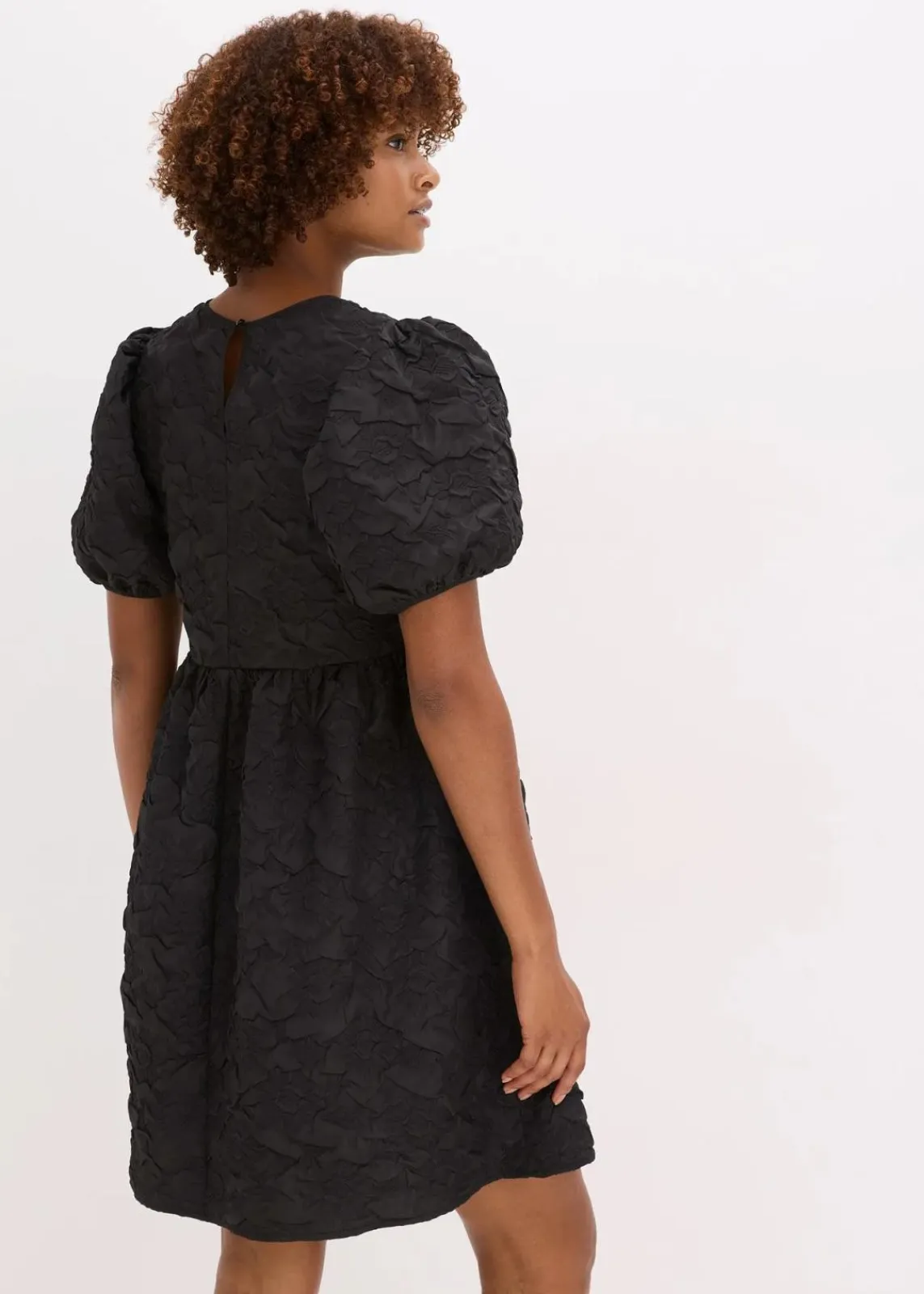 bonprix Kleider^Jacquard Kleid schwarz