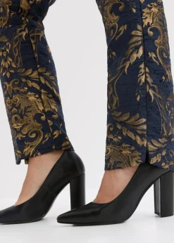 bonprix Festliche Mode|Hosen^Jacquard-Hose blau/gold