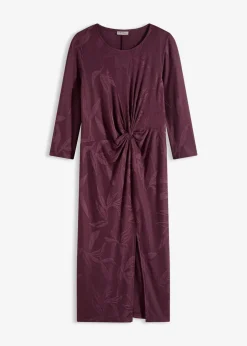 bonprix Bekleidung·Pullover & Strickjacken|Kleider^Jacquard-Midikleid beere