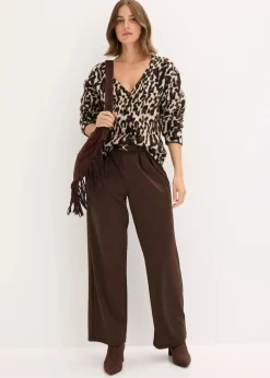bonprix Bekleidung·Umstandsmode|Bekleidung·Jeans^Jacquard-Strickjacke braun leo