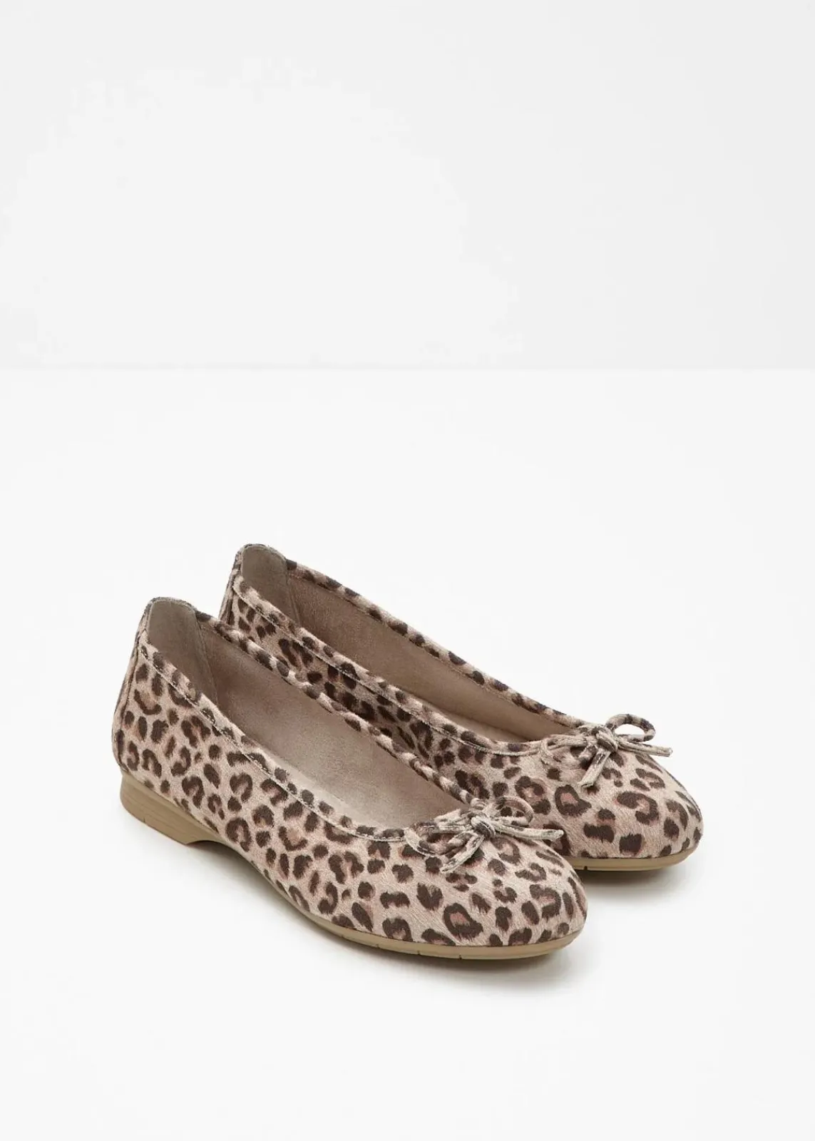 Jana High Heels|Komfortschuhe^Komfort-Ballerinas in bequemer Weite beige leo bedruckt