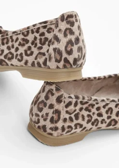 Jana High Heels|Komfortschuhe^Komfort-Ballerinas in bequemer Weite beige leo bedruckt