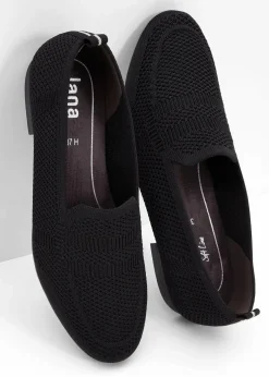 Jana Slipper & Halbschuhe|High Heels^Komfort-Loafer in bequemer Weite schwarz