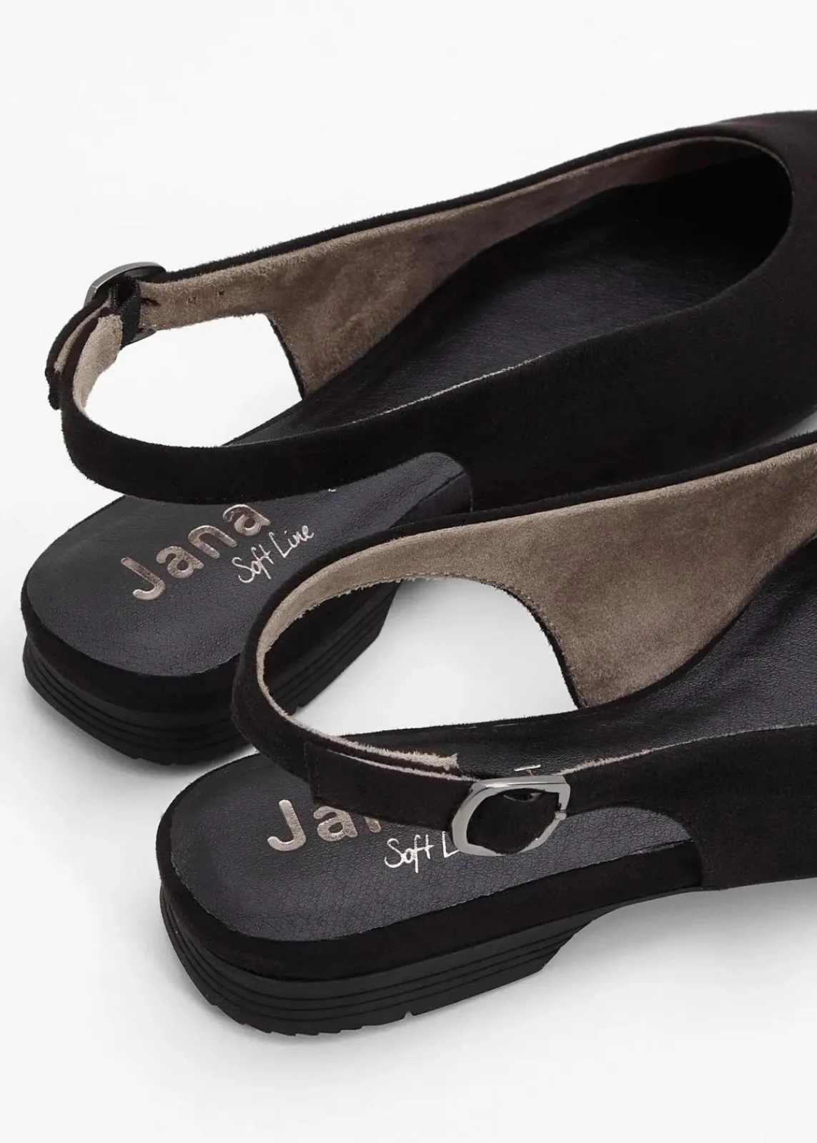 Jana High Heels|Komfortschuhe^Komfort-Sling-Ballerinas in bequemer Weite schwarz