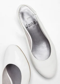 Jana Schuhe & Accessoires In Spezialgrößen·Weite Schuhe|Pumps^Komfort-Slingpumps in bequemer Weite weiß