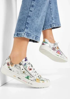 Jana High Heels|Komfortschuhe^Komfort-Sneaker in bequemer Weite weiß geblümt